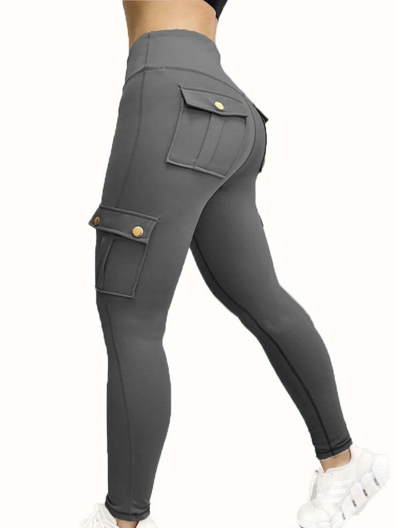 Seamless Yoga Cargo Leggings for Women with Pocket - High Waist Hip Lifting Fitness Pants (Available in 1, 2, or 3 Pieces)