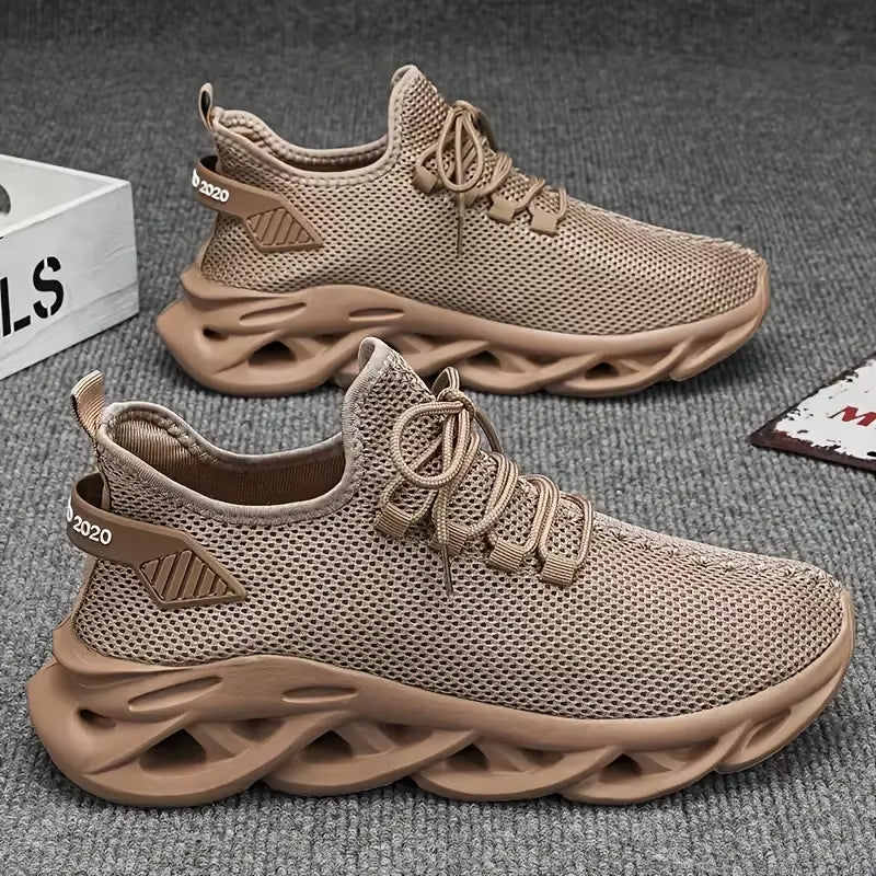 Men's Lightweight Breathable Mesh Sneakers for Outdoor Activities and Jogging