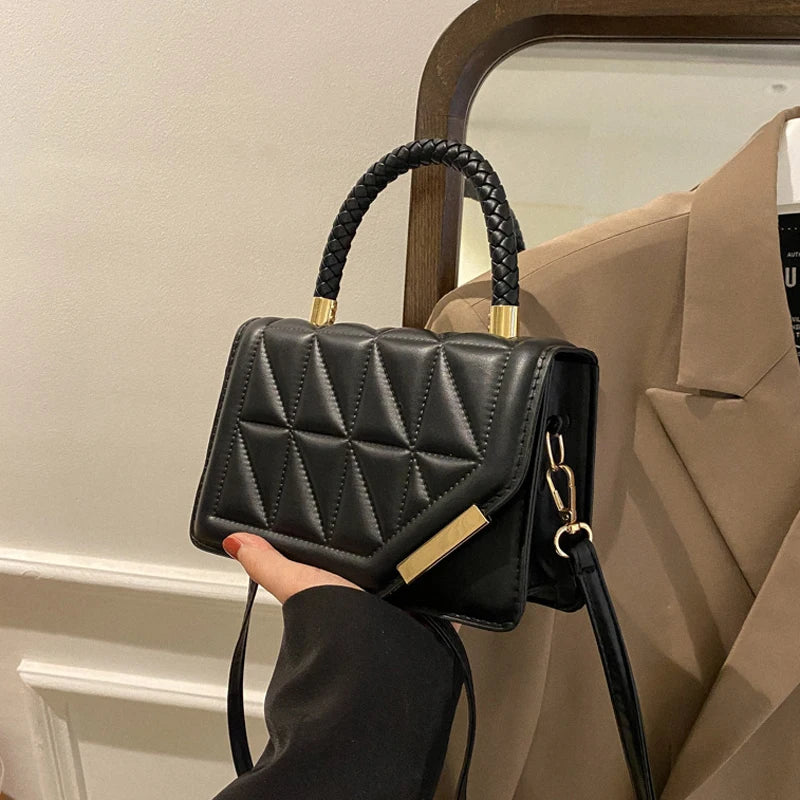 2024 Designer Plaid PU Leather Crossbody Shoulder Bag for Women