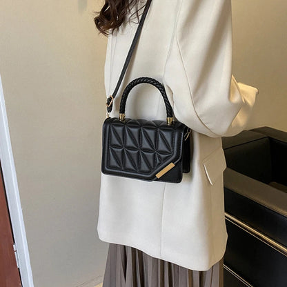2024 Designer Plaid PU Leather Crossbody Shoulder Bag for Women