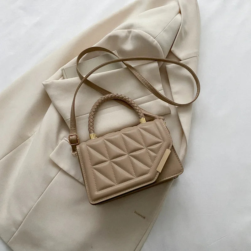 2024 Designer Plaid PU Leather Crossbody Shoulder Bag for Women