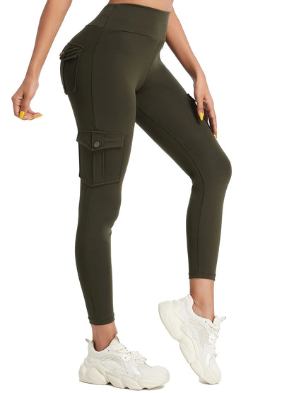 Seamless Yoga Cargo Leggings for Women with Pocket - High Waist Hip Lifting Fitness Pants (Available in 1, 2, or 3 Pieces)