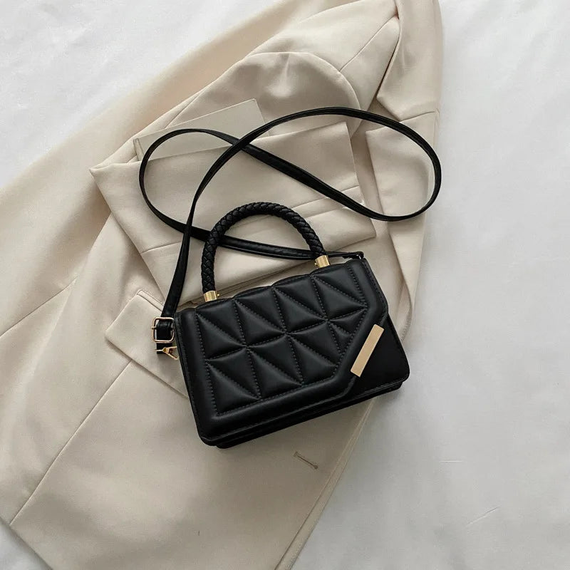 2024 Designer Plaid PU Leather Crossbody Shoulder Bag for Women