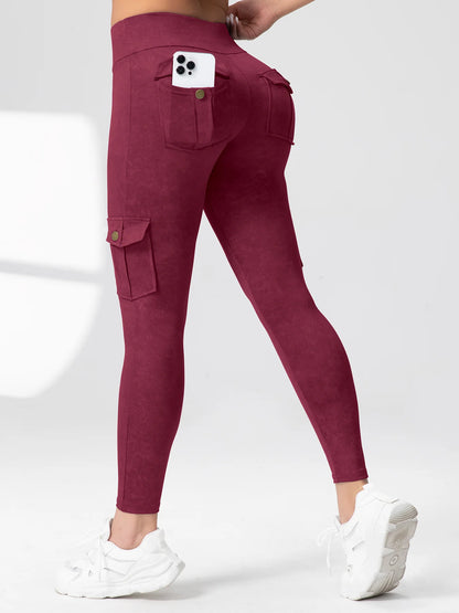 Seamless Yoga Cargo Leggings for Women with Pocket - High Waist Hip Lifting Fitness Pants (Available in 1, 2, or 3 Pieces)