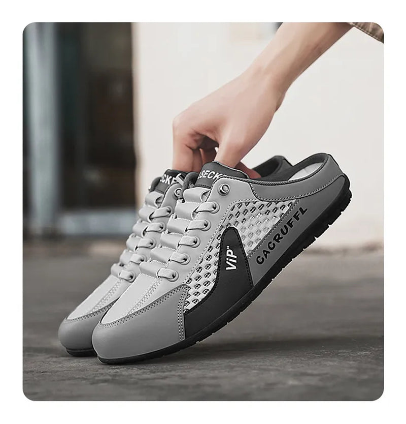 2025 Men's Casual Slip-On Half-Slippers - Durable, Comfortable, Breathable, and Stylish