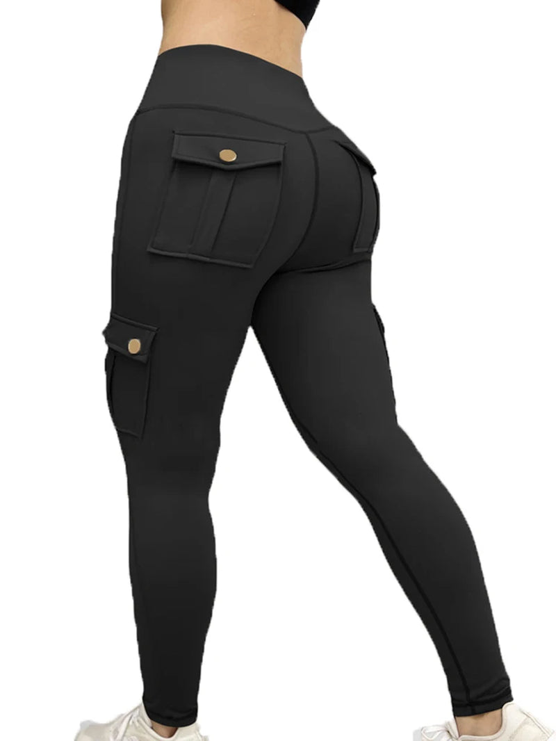 Seamless Yoga Cargo Leggings for Women with Pocket - High Waist Hip Lifting Fitness Pants (Available in 1, 2, or 3 Pieces)