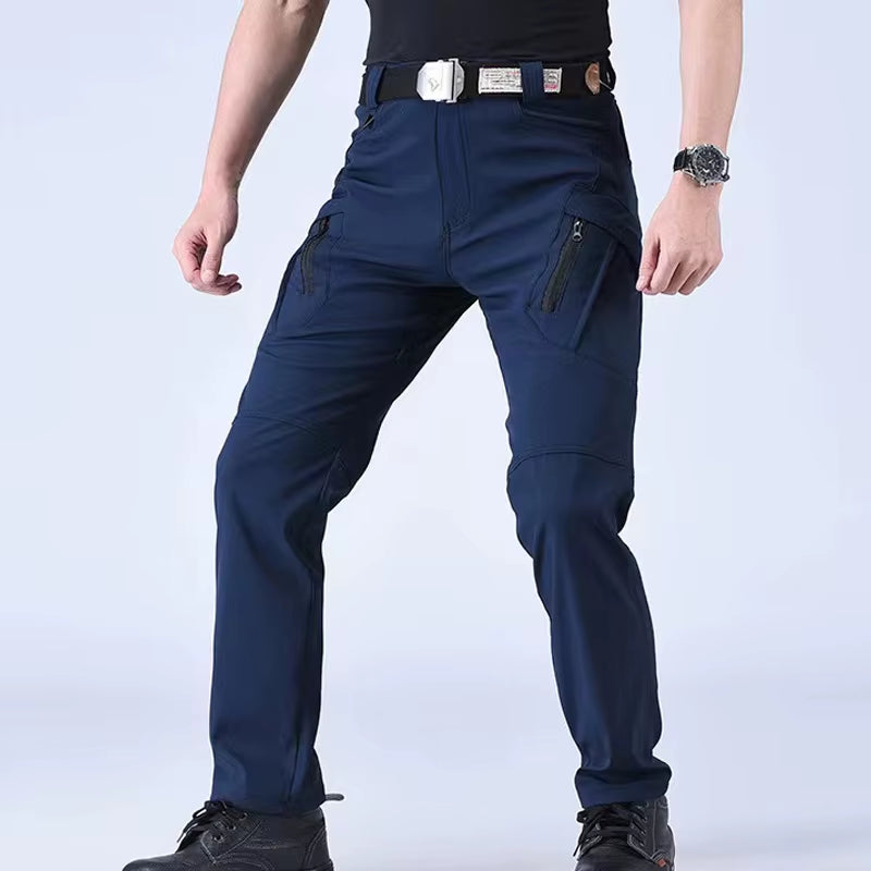 Men's Elastic Cargo Pants for Spring and Autumn - Versatile Outdoor Trousers for Trekking, Hiking, Camping, Climbing, Running, and Cycling