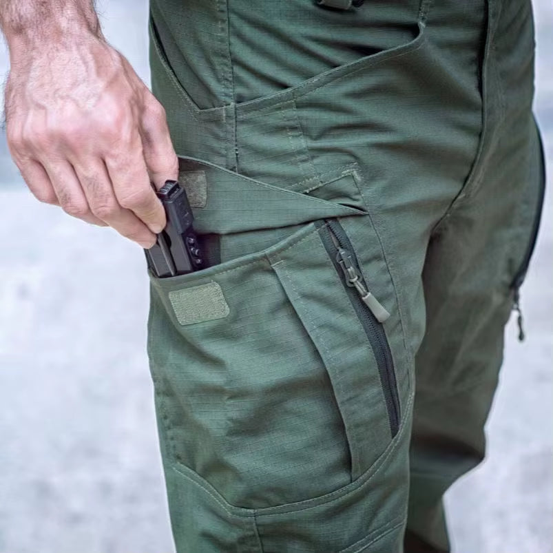 Men's Elastic Cargo Pants for Spring and Autumn - Versatile Outdoor Trousers for Trekking, Hiking, Camping, Climbing, Running, and Cycling