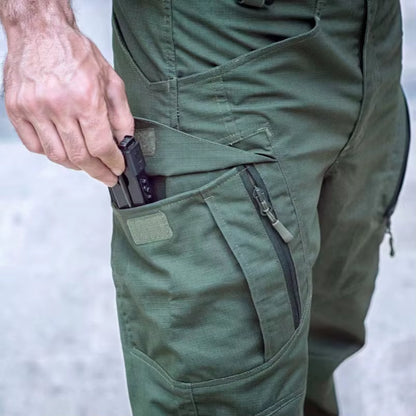 Men's Elastic Cargo Pants for Spring and Autumn - Versatile Outdoor Trousers for Trekking, Hiking, Camping, Climbing, Running, and Cycling