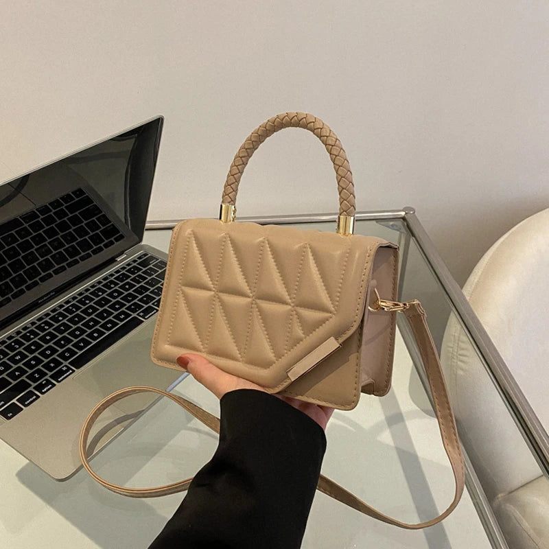2024 Designer Plaid PU Leather Crossbody Shoulder Bag for Women