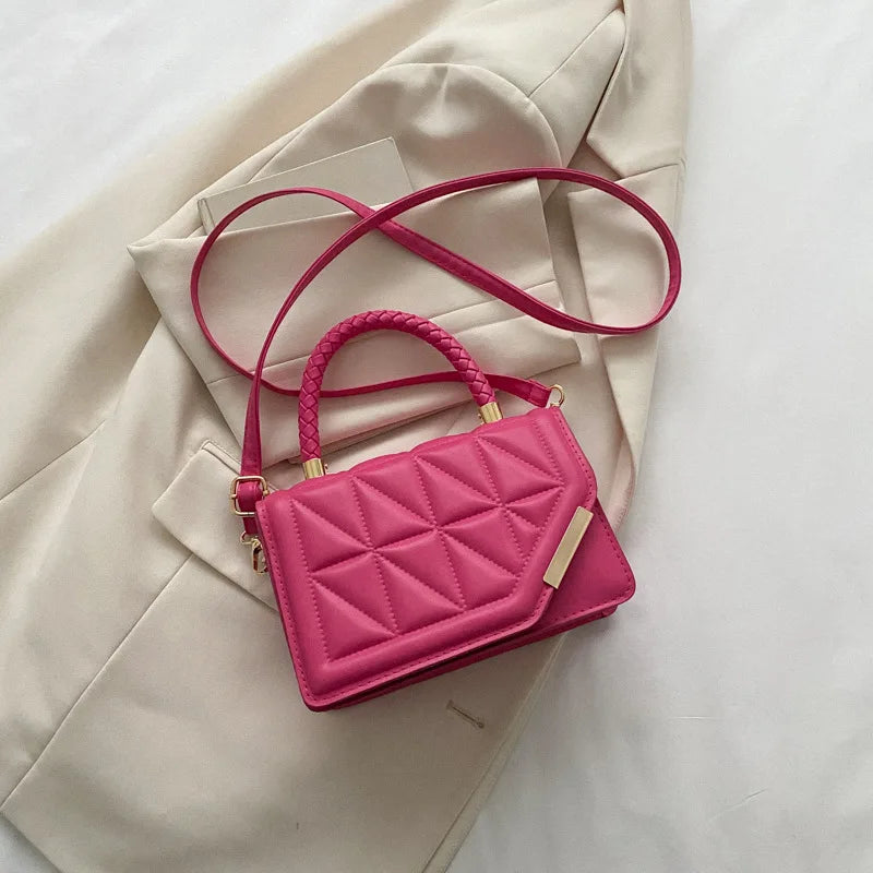 2024 Designer Plaid PU Leather Crossbody Shoulder Bag for Women