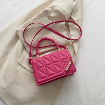 2024 Designer Plaid PU Leather Crossbody Shoulder Bag for Women
