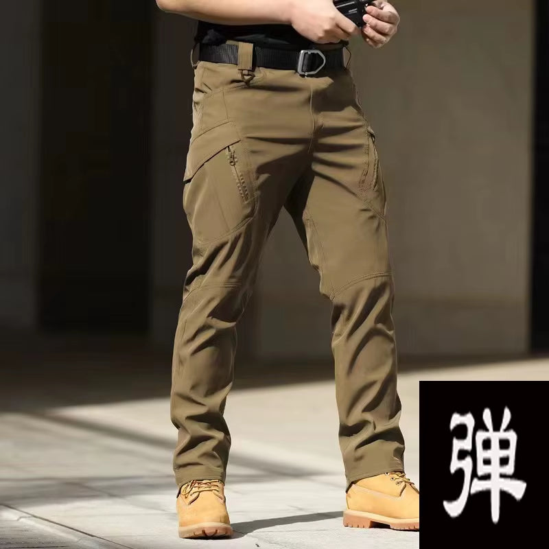 Men's Elastic Cargo Pants for Spring and Autumn - Versatile Outdoor Trousers for Trekking, Hiking, Camping, Climbing, Running, and Cycling